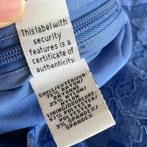 DVF Diane Von Furstenberg Fausta Lace Blue Cornflower High Rise Shorts - Picture 7 of 9